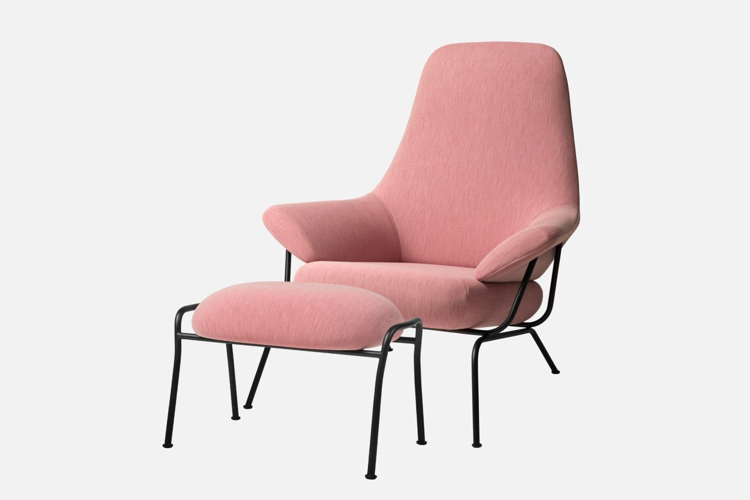 20098_HAI_SET_PINK_01.jpg Luca Nichetto Hai Lounge Chair + Ottoman